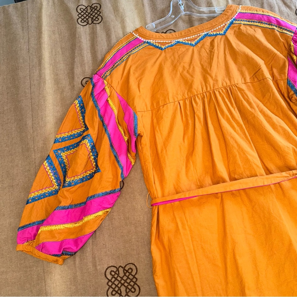 Anthropologie Stasiana Embroidered Patchwork Long Sleeve Tunic Dress - Picture 13 of 17